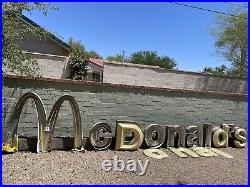 Vintage McDonalds sign giant neon Industrial letter marquee style 90s McDonalds