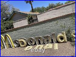 Vintage McDonalds sign giant neon Industrial letter marquee style 90s McDonalds