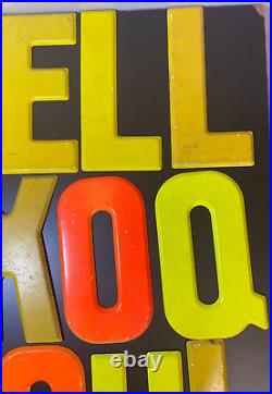 Vintage Metal Neon Marquee Sign Letter & Number Lot Of 23 7.5 With Clips