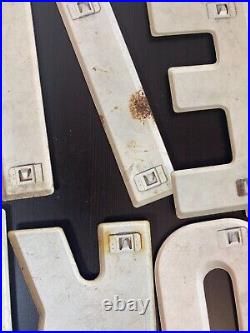 Vintage Metal Neon Marquee Sign Letter & Number Lot Of 23 7.5 With Clips