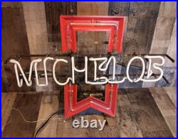 Vintage Michelob Neon Ribbon Sign 25 X 20 X 6 Anheuser Busch Tested Please Read