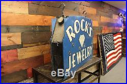 Vintage Mid Century Rock's Jewelry Neon Advertising Sign Will Ship