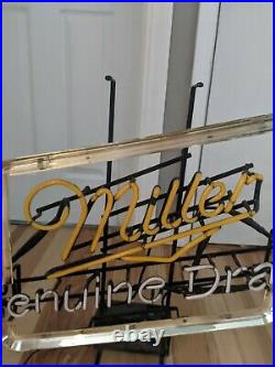 Vintage Miller Genuine Draft MGD Beer Neon Sign 31x25