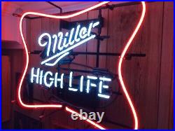 Vintage Miller High Life Beer bow tie neon sign