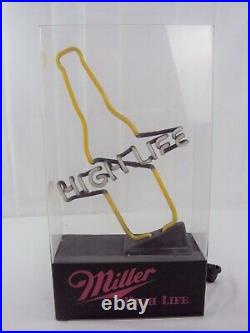 Vintage Miller Highlife Lit Bottle Miller Brewing Co. Neon Sign Mancave/bar Sign
