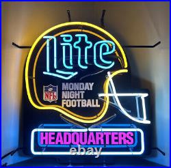 Vintage Miller Lite Beer Helmet Neon Sign Monday Night Football AUTHENTIC