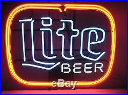 Vintage Miller Lite Beer Neon Light Sign Bar Advertisement