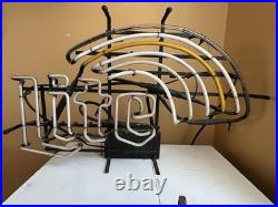 Vintage Miller Lite Beer Neon Sign Light Glass Rainbow Pride Bar Ad