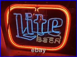 Vintage Miller Lite Neon Light Beer Sign Collectible -See Description