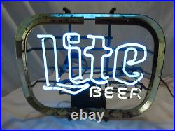 Vintage Miller Lite Neon Light Beer Sign genuine Miller Beer sign