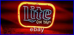 Vintage Miller Lite On Tap Neon Light Sign 1980s Bar Advertisment USA Working