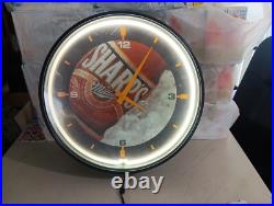 Vintage Miller Sharps Beer Neon 17in Clock Sign Tested & Works 1993