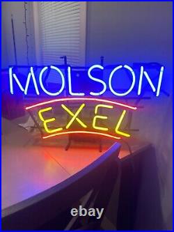 Vintage Molson Canadian Exel Neon Sign 27 by 16 Non-Alcoholic Malt Beer EXC