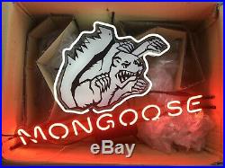 Vintage Mongoose Bicycle Neon Sign Mid-School - about 30 x 20