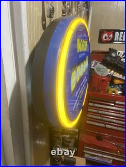 Vintage Monroe Shocks 5000 Miles Neon Light Up Sign Vintage Monroe Shocks 5000 Miles Neon Light Up Sign
