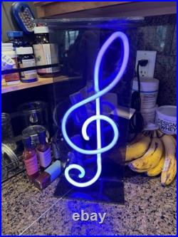 Vintage Music Note 15 Sign TRANSCO Transformer! Treble Clef REAL GLASS NEON