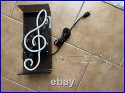Vintage Music Note 15 Sign TRANSCO Transformer! Treble Clef REAL GLASS NEON