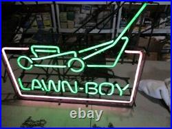 Vintage NOS Lawn-Boy Neon Lighted Sign OEM Dealership with Transformer 1980's