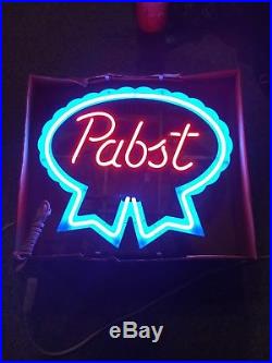 Vintage NOS Pabst Blue Ribbon Beer Neon Sign