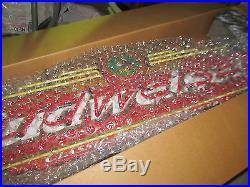 Vintage N. O. S. 58 Budweiser Classic Beer Neon Sign Bud Anheuser Busch MINT
