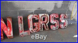Vintage Neon 11 Letters 1950's Gas Station Store From New Mexico 20.5 Tall