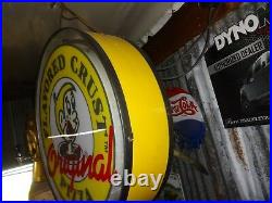 Vintage Neon 30 HUNGRY HOWIES 1973 Working Original Sign 2 sided auction Find