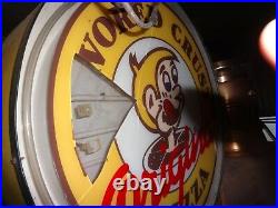 Vintage Neon 30 HUNGRY HOWIES 1973 Working Original Sign 2 sided auction Find