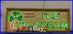 Vintage Neon Advertising Sign Clover Creamery Dairy Roanoke Virgina VA