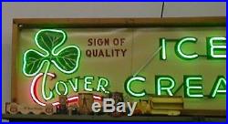 Vintage Neon Advertising Sign Clover Creamery Dairy Roanoke Virgina VA