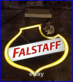Vintage Neon Beer Falstaff Neon Advertising Sign Working Early Beer Sign