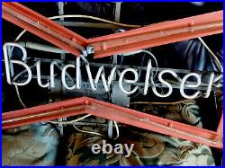 Vintage Neon Budweiser Sign Advertising Collectible