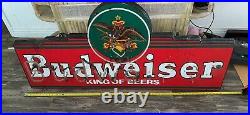 Vintage Neon Budweiser Sign, For Parts Or Repair, Large 5 Foot, Estate Find