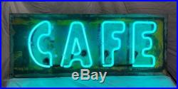 Vintage Neon Cafe Sign Tin Can Sign