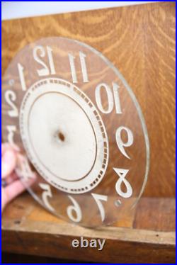 Vintage Neon Clock Sign Glass Face Original paint Antique Parts