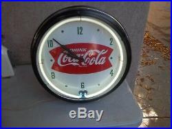 Vintage Neon Coca Cola Clock