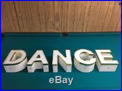 Vintage Neon Dance Sign Letters DecorativeChannelMarquee Old Dance Sign