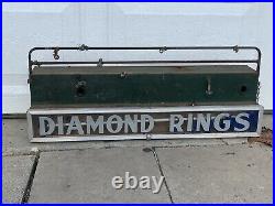 Vintage Neon Diamond Rings Sign Keepsake Geuine Registered