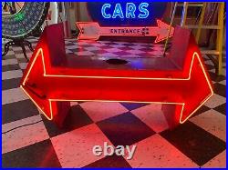 Vintage Neon Double Arrow Sign Two Sided RESTORED REWIRED 1950s