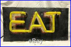 Vintage Neon Eat Tin Can Sign