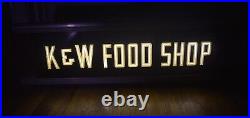 Vintage Neon K&W Food Shop Advertising Art Deco Lighted SIGN WORKS