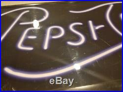 Vintage Neon LED Pepsi-Cola Lit Wall Sign 1950s Style Font