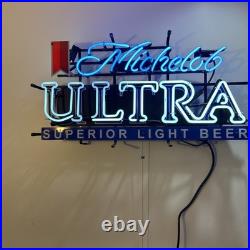Vintage Neon Michelob Ultra Light Beer Bar Sign Man Cave Light Up Sign