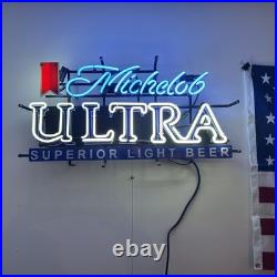 Vintage Neon Michelob Ultra Light Beer Bar Sign Man Cave Light Up Sign