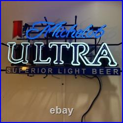 Vintage Neon Michelob Ultra Light Beer Bar Sign Man Cave Light Up Sign