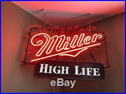 Vintage Neon Miller High Life Sign