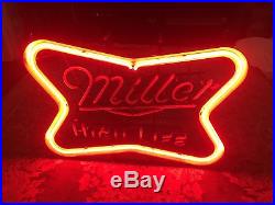 Vintage Neon Miller High Life Sign Works Great