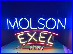 Vintage Neon Molson Sign Red. Blue and Yellow excellent condition