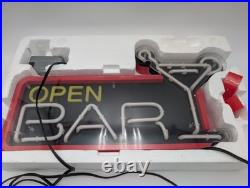 Vintage Neon Open Bar Sign Light Model LNL-001B Cocktail Martini