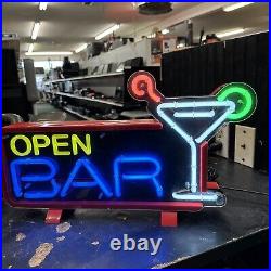 Vintage Neon Open Bar Sign Model LNL-001B