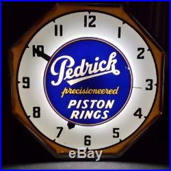 Vintage Neon Products Inc Npi Pedrick Piston Rings Octagonal Neon Clock